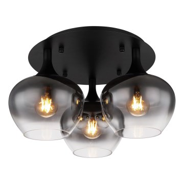 Globo - Żyrandol natynkowy 3xE27/40W/230V śr. 45 cm czarny