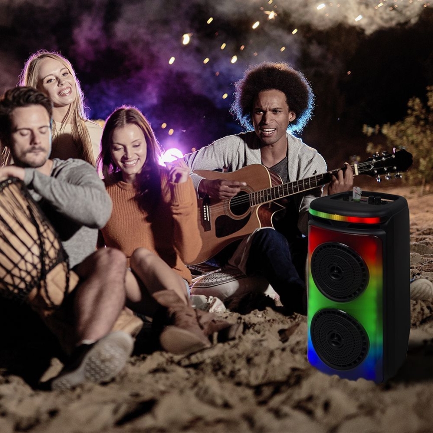 Głośnik akumulatorowy LED RGB z mikrofonem 400W/2400 mAh + zdalne sterowanie