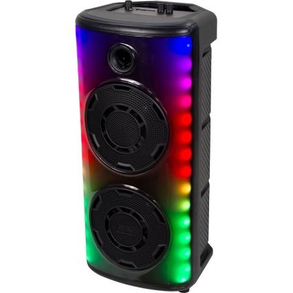 Głośnik akumulatorowy LED RGB z mikrofonem 600W/2400 mAh + zdalne sterowanie