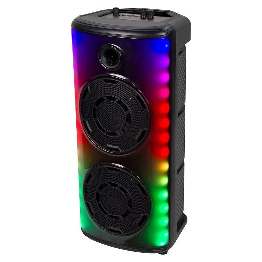 Głośnik akumulatorowy LED RGB z mikrofonem 600W/2400 mAh + zdalne sterowanie