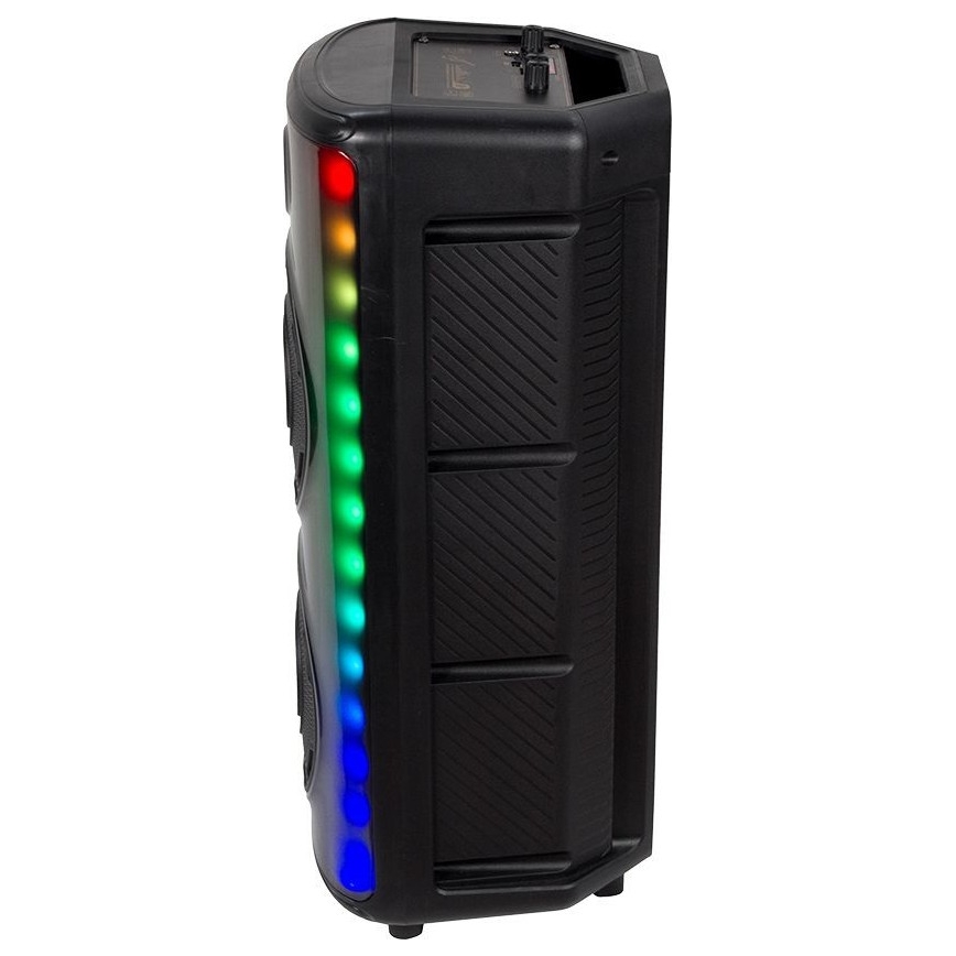 Głośnik akumulatorowy LED RGB z mikrofonem 600W/2400 mAh + zdalne sterowanie