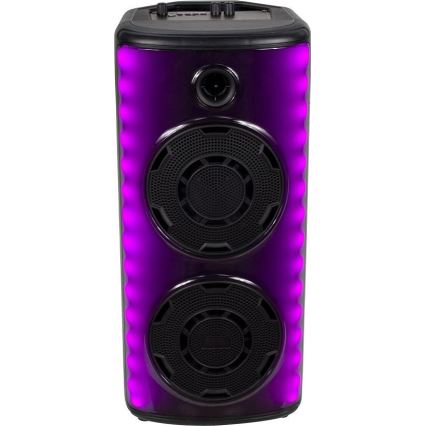 Głośnik akumulatorowy LED RGB z mikrofonem 600W/2400 mAh + zdalne sterowanie
