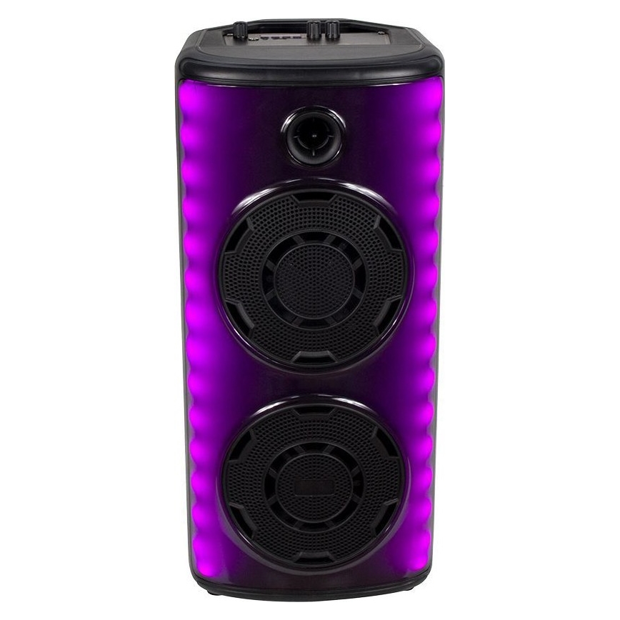 Głośnik akumulatorowy LED RGB z mikrofonem 600W/2400 mAh + zdalne sterowanie