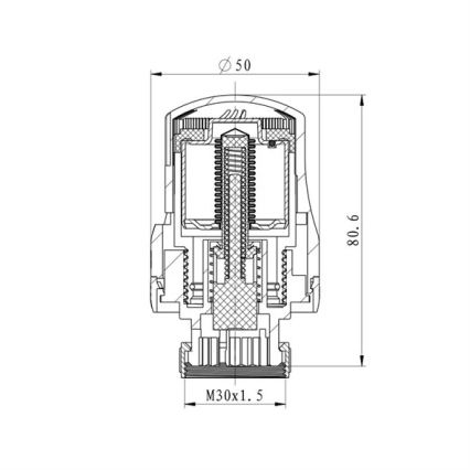 Głowica termostatyczna M30x1,5