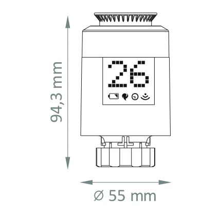 Głowica termostatyczna Wi-Fi ZigBee 2xAA/3V Tuya