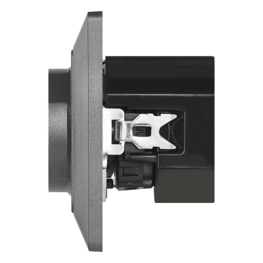 Gniazdko domowe z USB-A+USB-C francuskie 250V/16A antracyt