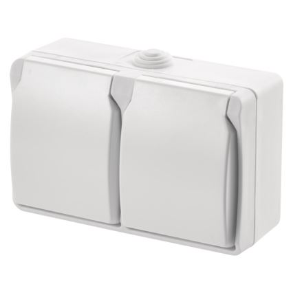 Gniazdo zewnętrzne 2×FRENCH 250V/16A IP44