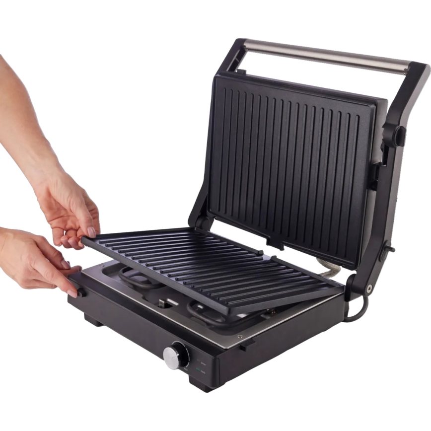 GORENJE GCG2000M - Grill kontaktowy 1800 W/230 V czarny