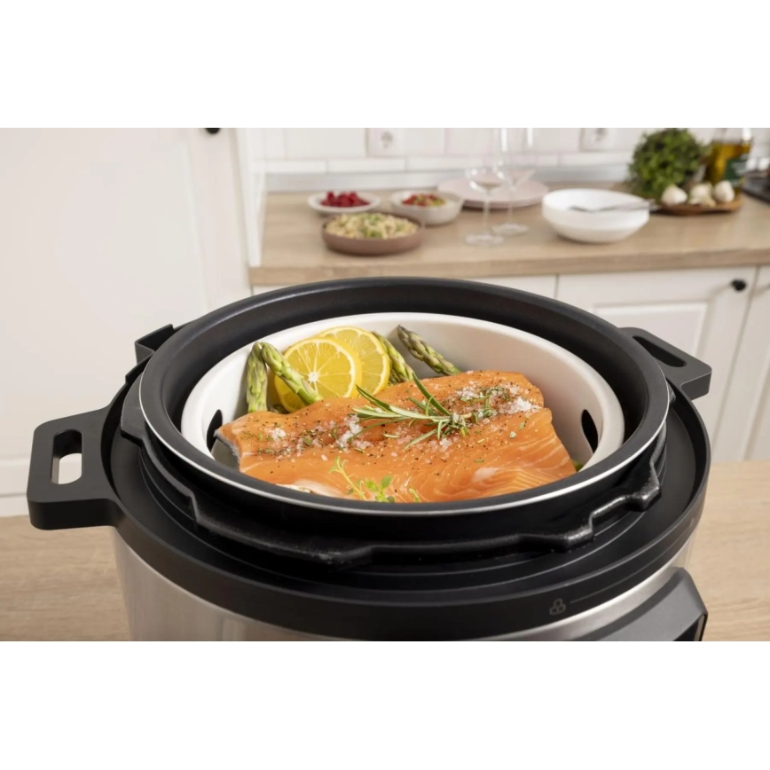 GORENJE GMC6SBK - Wielofunkcyjny multicooker 6 l 8 w 1 1000 W/230 V ze stali nierdzewnej