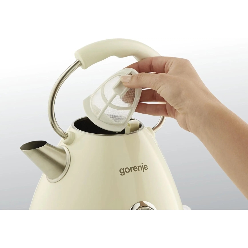 GORENJE K17CLI - Czajnik elektryczny 1,7 l 2200 W/230 V beżowy