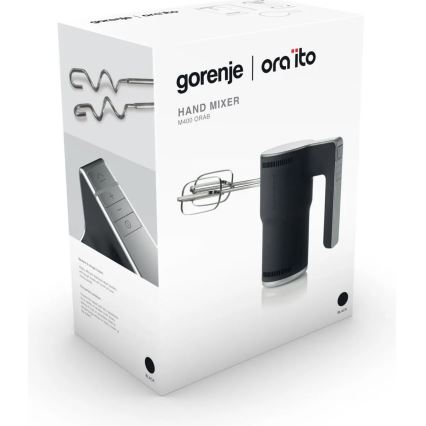 GORENJE M400ORAB - Mikser ręczny 400 W/230 V czarny/stal nierdzewna