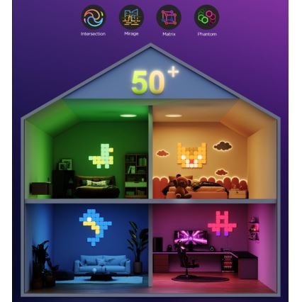 Govee - 10x Inteligentny mini RGBIC panel Wi-Fi
