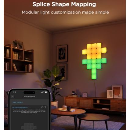 Govee - 10x Inteligentny mini RGBIC panel Wi-Fi