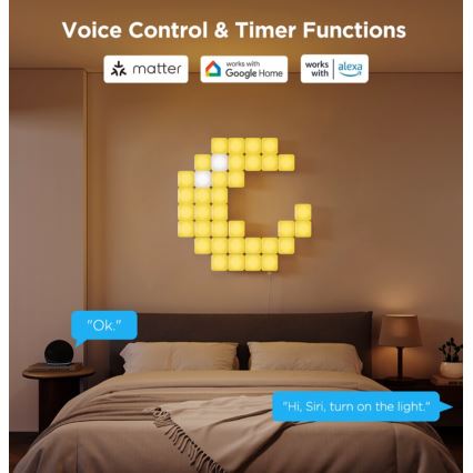 Govee - 10x Inteligentny mini RGBIC panel Wi-Fi