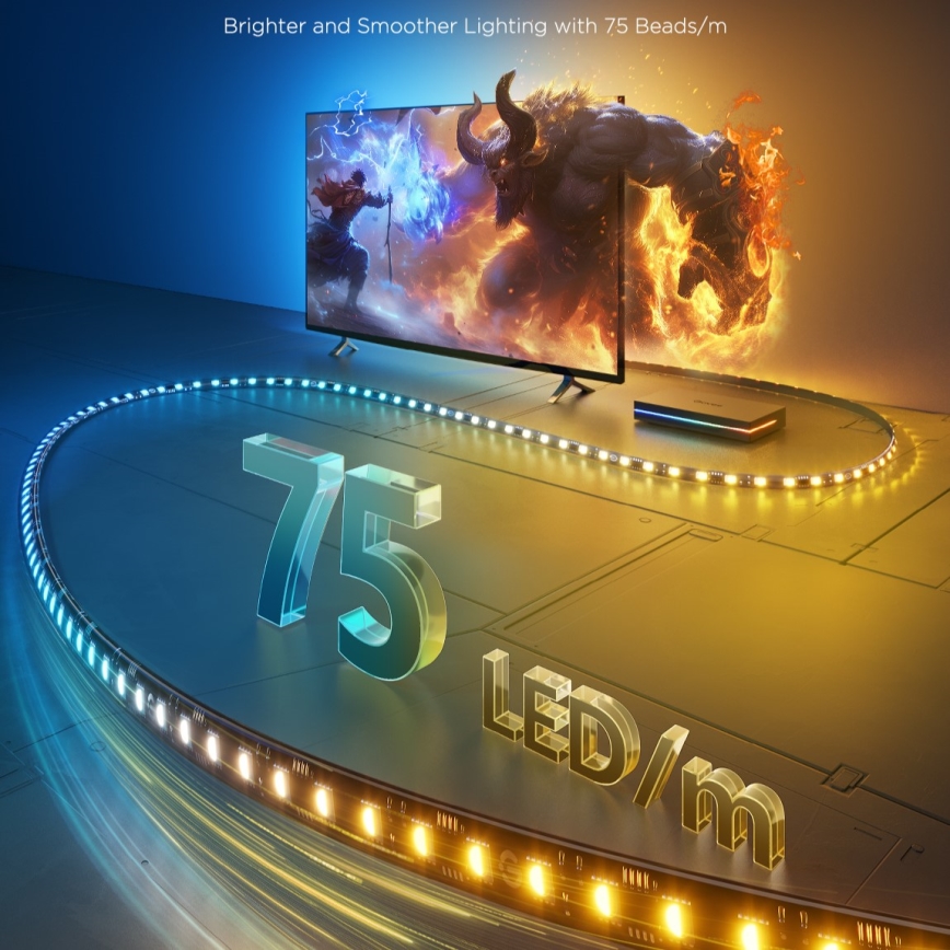 Govee - AI Sync Box 2 Podświetlenie do telewizora Smart TV RGBICW 55-65 Wi-Fi