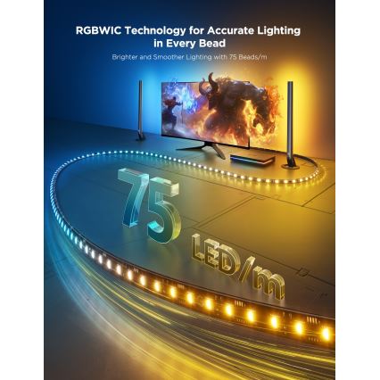 Govee - AI Sync Box Kit 2 Inteligentny zestaw oświetlenia PC 27-34 + panele LED Wi-Fi