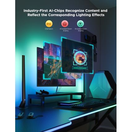 Govee - AI Sync Box Kit 2 Inteligentny zestaw oświetlenia PC 27-34 + panele LED Wi-Fi