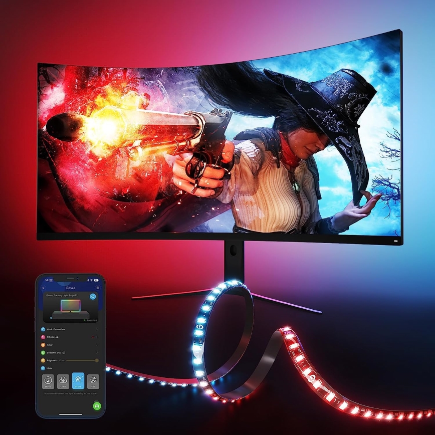 Govee - Dreamview G1 Inteligentne LED RGBIC oświetlenie monitora 27-34" Wi-Fi