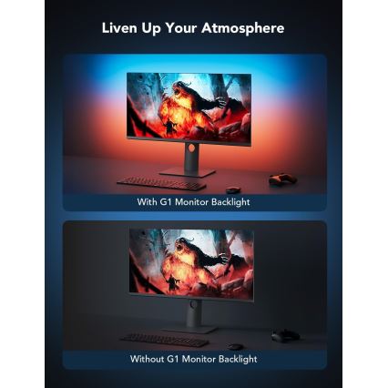 Govee - Dreamview G1 Inteligentne LED RGBIC oświetlenie monitora 27-34" Wi-Fi