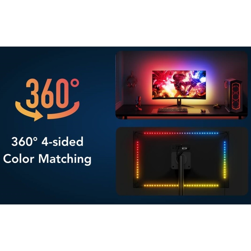 Govee - Dreamview G1 Inteligentne LED RGBIC oświetlenie monitora 27-34" Wi-Fi