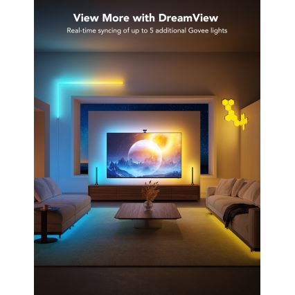 Govee - DreamView T2 DUAL TV 75-85 inteligentne podświetlenie LED RGBIC z Wi-Fi i pilotem
