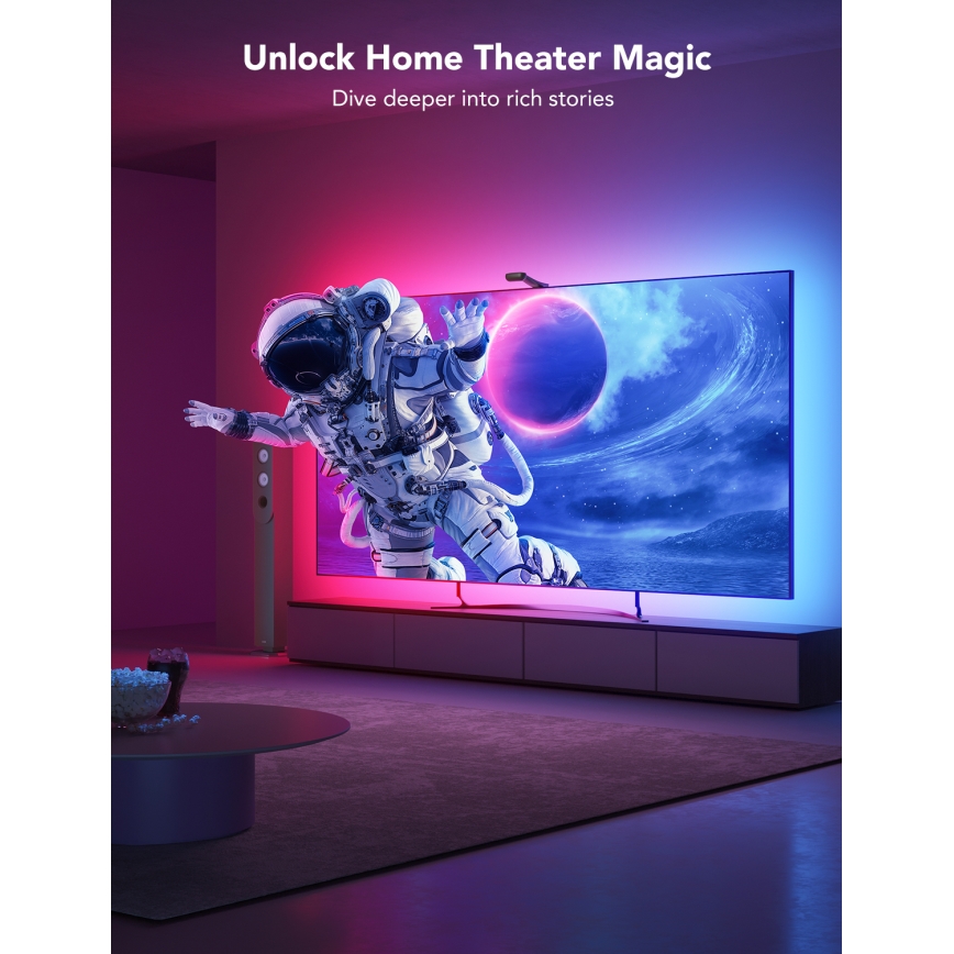 Govee - DreamView T2 DUAL TV 75-85 inteligentne podświetlenie LED RGBIC z Wi-Fi i pilotem