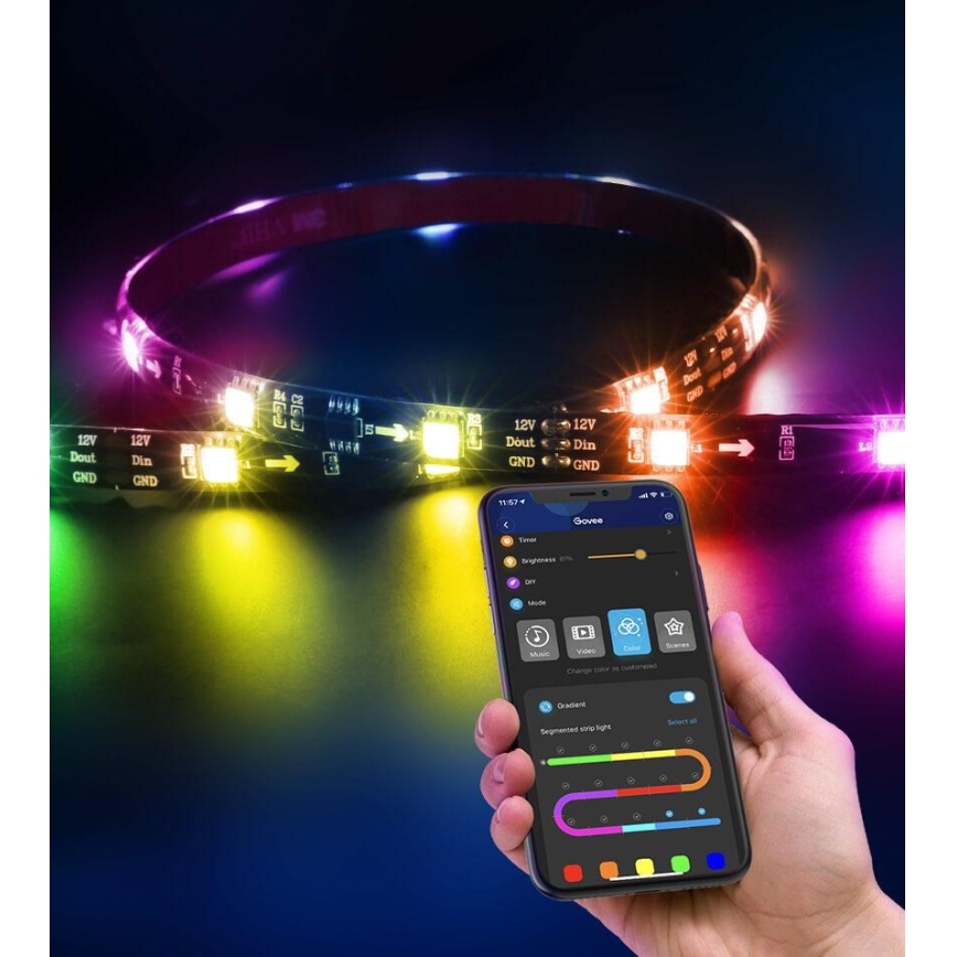 Govee - DreamView TV 75-85" SMART LED podświetlenie RGBIC Wi-Fi + pilot zdalnego sterowania