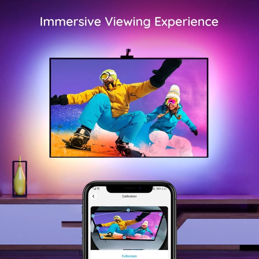 Govee - DreamView TV 75-85" SMART LED podświetlenie RGBIC Wi-Fi + pilot zdalnego sterowania