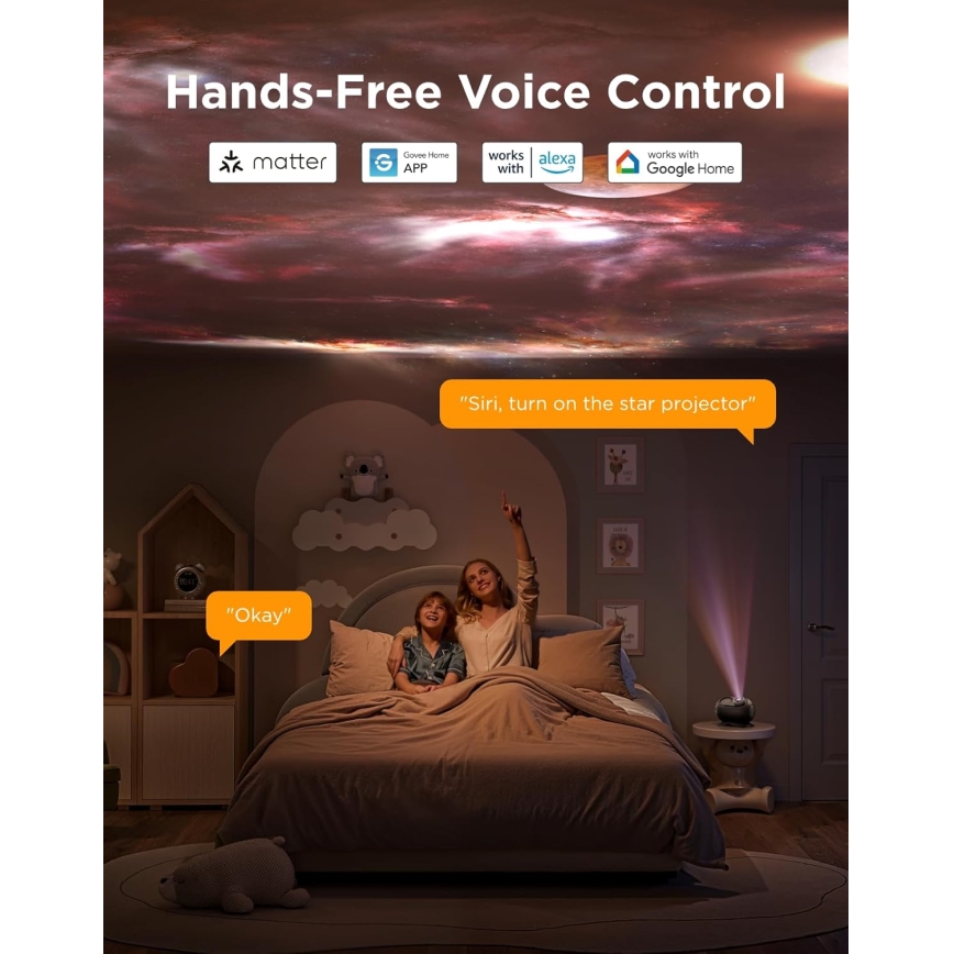 Govee - Galaxy Light Projector 2 Pro Matter z głośnikiem Wi-Fi