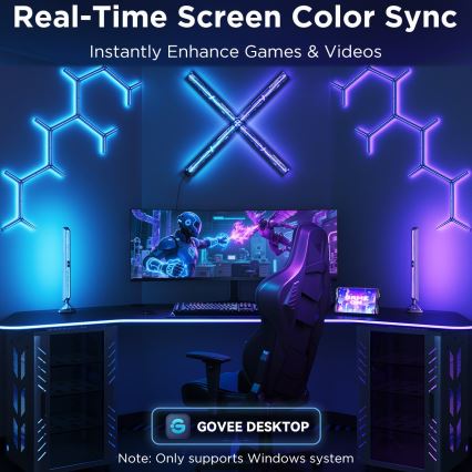 Govee - Inteligentne panele świetlne RGBIC Gaming Pro z obsługą Matter i Wi-Fi