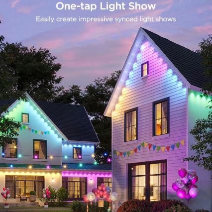 Govee - łańcuch reflektorów LED RGBIC 30 m, Wi‑Fi, zgodność z Matter, IP67