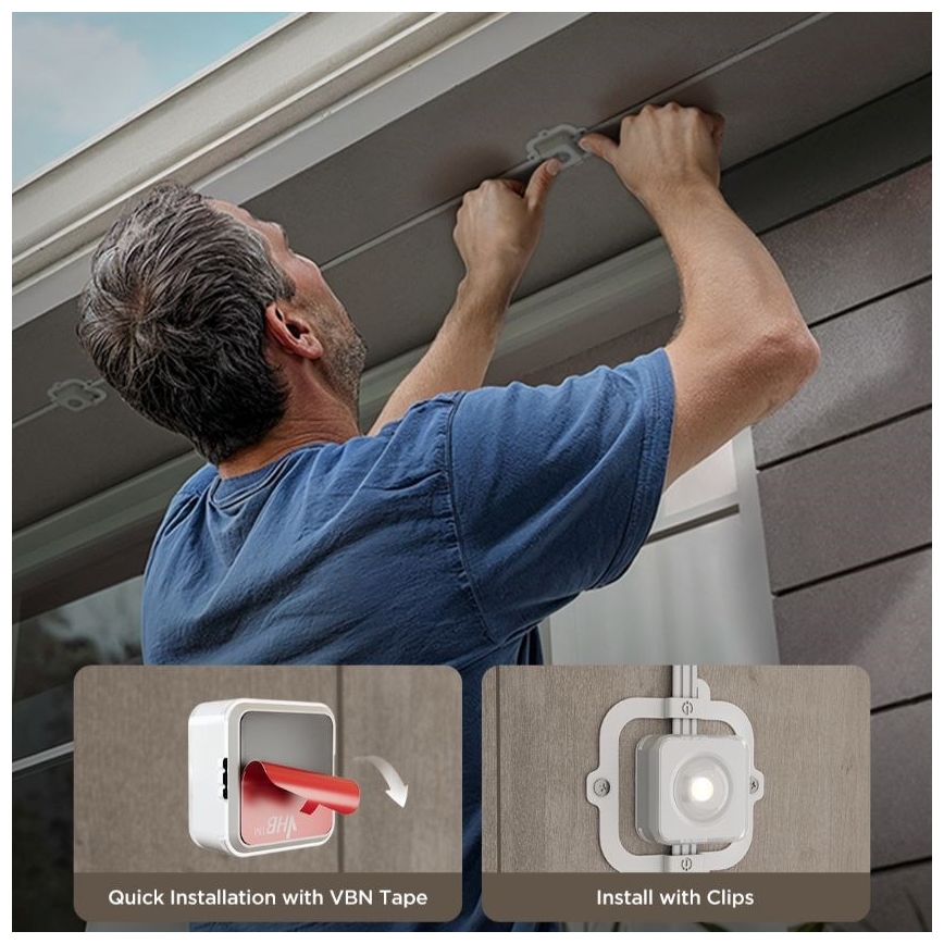 Govee - łańcuch reflektorów LED RGBIC 30 m, Wi‑Fi, zgodność z Matter, IP67