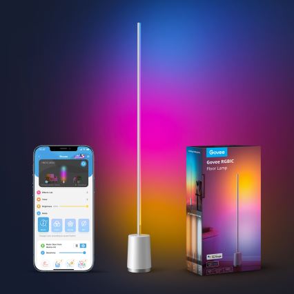 Govee - LED Lampa podłogowa ściemnialna Lyra Smart RGBICWW 2200-6500K Wi-Fi + zdalne sterowanie