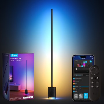 Govee - LED Lampa podłogowa ściemnialna z głośnikiem Pro RGBICWW 2200-6500K Wi-Fi + zdalne sterowanie