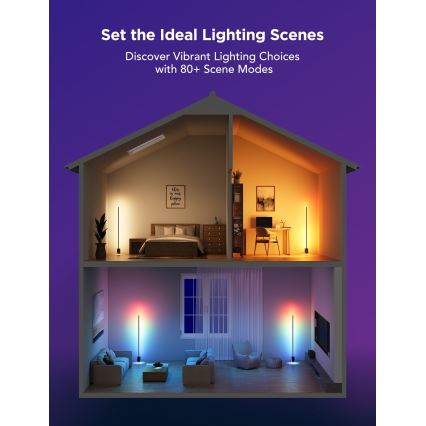 Govee - LED Lampa podłogowa ściemnialna Smart MATTER LED RGBICWW 2200-6500K Wi-Fi + zdalne sterowanie