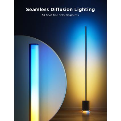 Govee - LED Lampa podłogowa ściemnialna z głośnikiem Pro RGBICWW 2200-6500K Wi-Fi + zdalne sterowanie