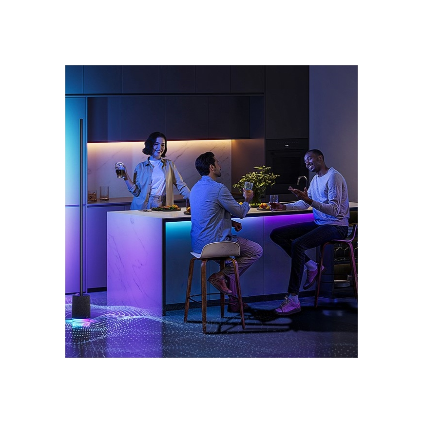 Govee - LED Lampa podłogowa ściemnialna z głośnikiem Pro RGBICWW 2200-6500K Wi-Fi + zdalne sterowanie
