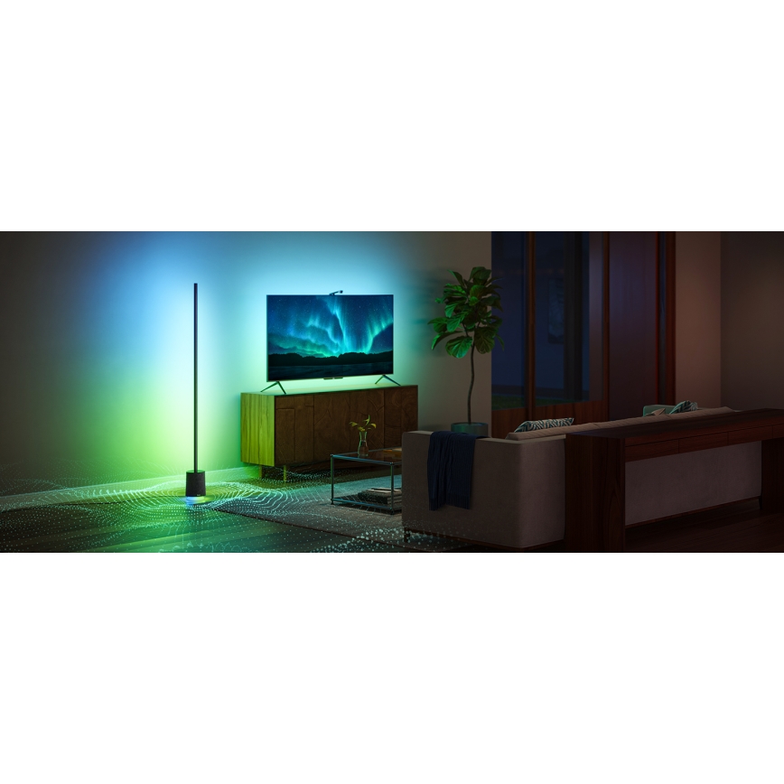 Govee - LED Lampa podłogowa ściemnialna z głośnikiem Pro RGBICWW 2200-6500K Wi-Fi + zdalne sterowanie
