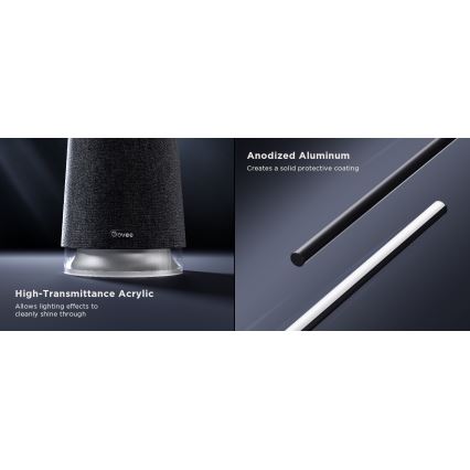 Govee - LED Lampa podłogowa ściemnialna z głośnikiem Pro RGBICWW 2200-6500K Wi-Fi + zdalne sterowanie