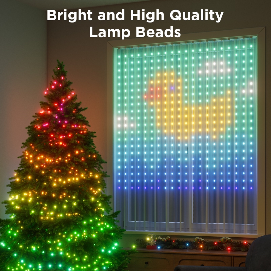 Govee - LED RGB Ściemnialny zewn. ozdobny łańcuch LED/15W/230V IP65 Wi-Fi