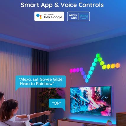 Govee - Zestaw przedłużający 2x LED RGB Ściemnialny panel LED/7,2W/230V Wi-Fi