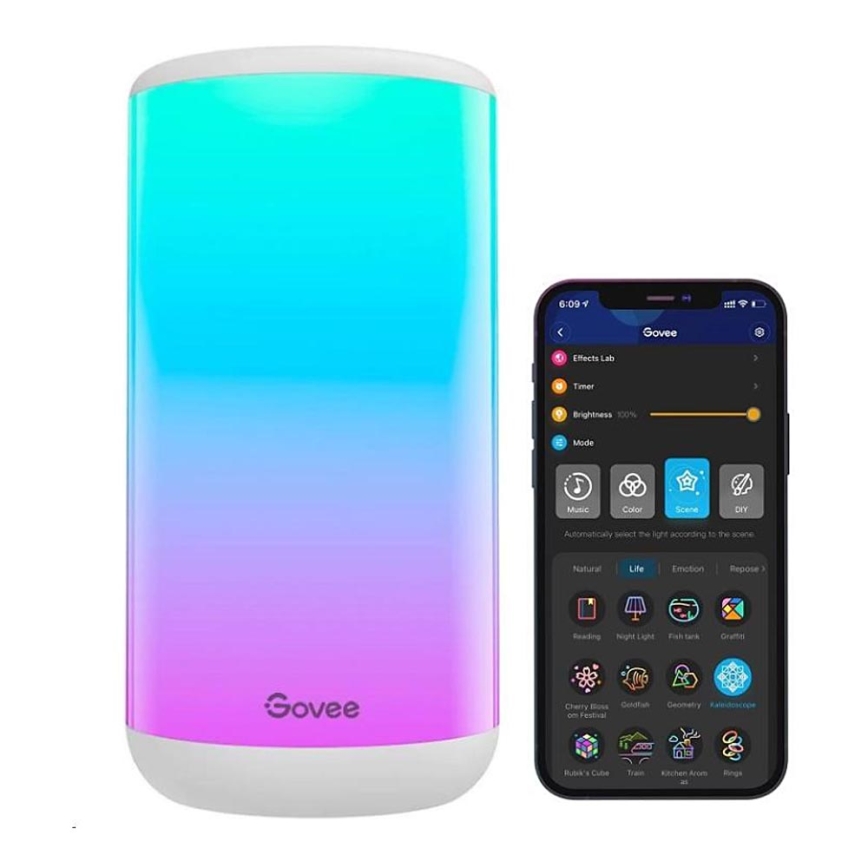 Govee - LED RGBIC Lampa ściemnialna stołowa AURA 2 2200-6500K Wi-Fi Matter