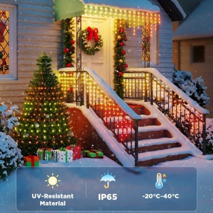 Govee - LED RGBIC Łańuch zewnetrzy Smart sople 10m Wi-Fi Matter IP65