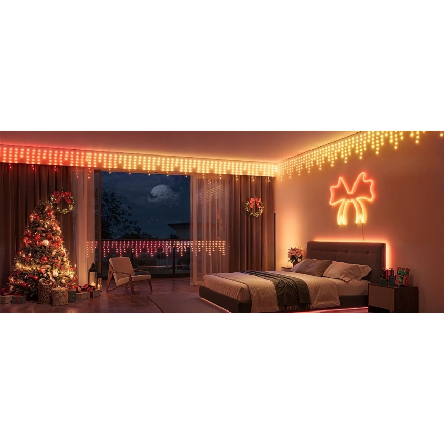 Govee - LED RGBIC Łańuch zewnetrzy Smart sople 10m Wi-Fi Matter IP65