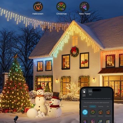 Govee - LED RGBIC Łańuch zewnetrzy Smart sople 10m Wi-Fi Matter IP65