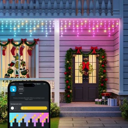 Govee - LED RGBIC Łańuch zewnetrzy Smart sople 10m Wi-Fi Matter IP65