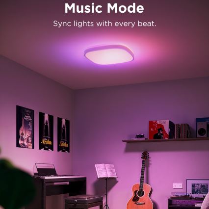 Govee - LED RGBIC Plafon ściemnialny LED/24W/230V 2700-6500K Wi-Fi 30x30 cm