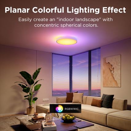 Govee - LED RGBIC Plafon ściemnialny LED/49W/230V 2700-6500K Wi-Fi