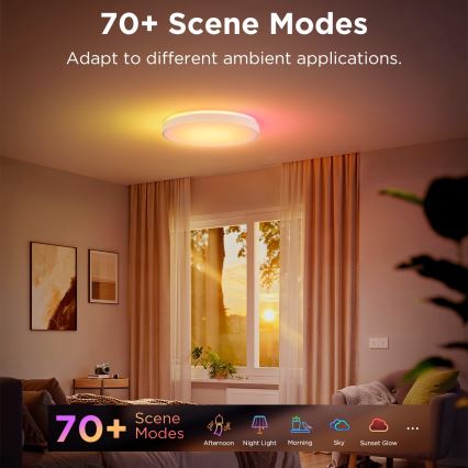 Govee - LED RGBIC Plafon ściemnialny LED/49W/230V 2700-6500K Wi-Fi