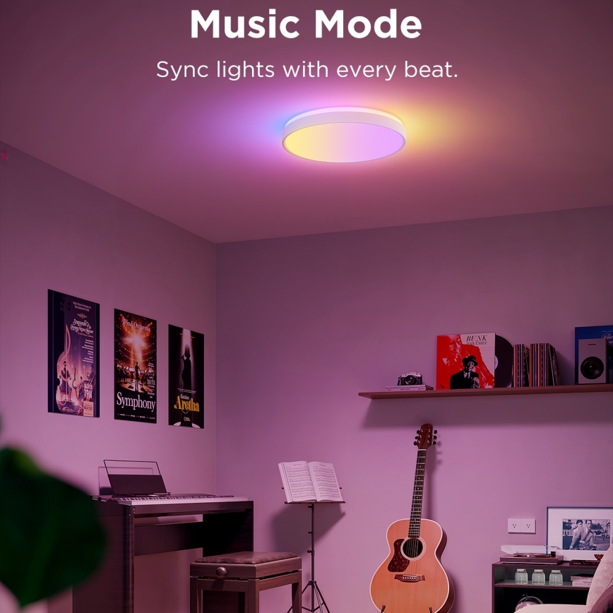 Govee - LED RGBIC Plafon ściemnialny LED/49W/230V 2700-6500K Wi-Fi